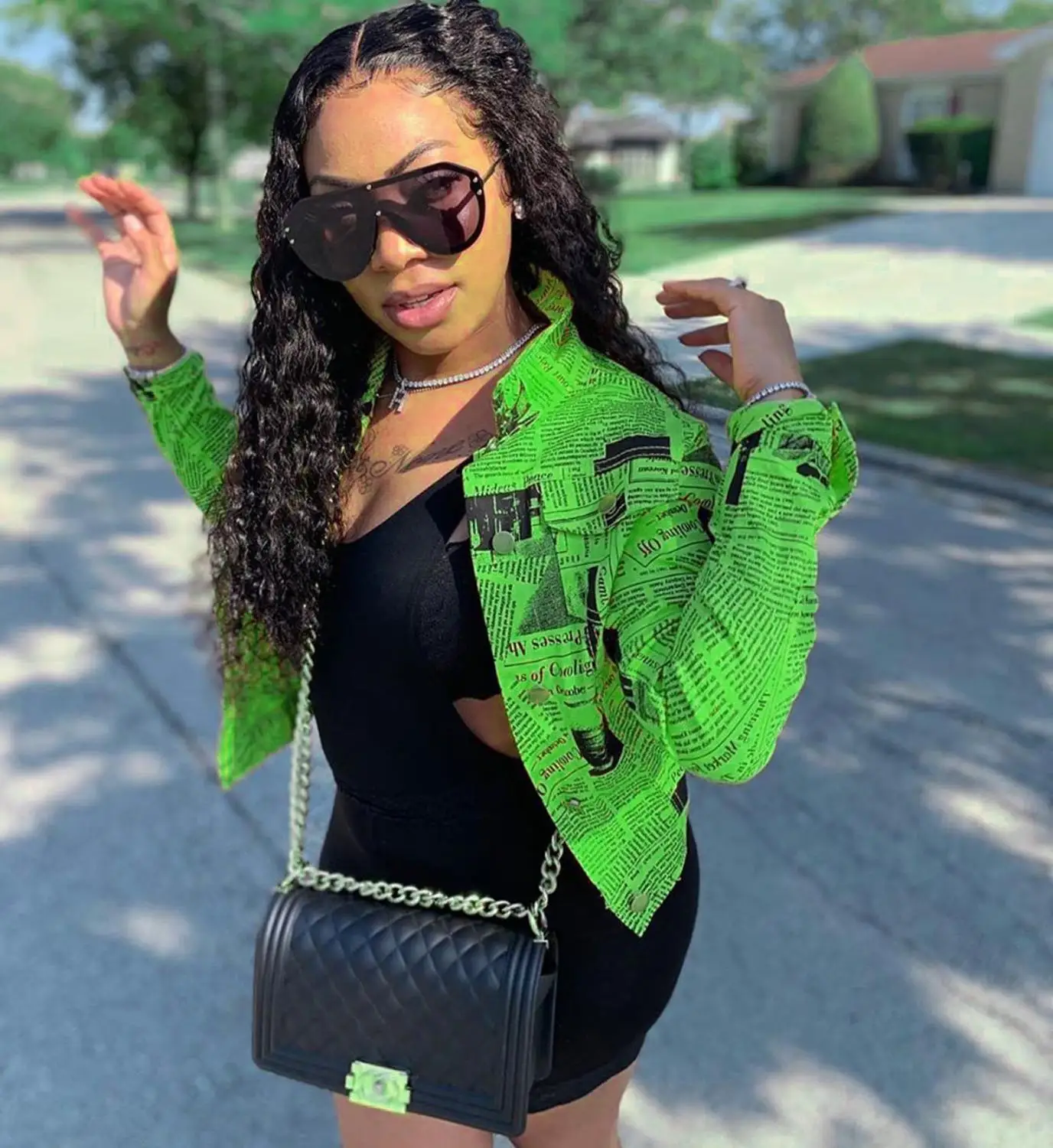 Новинка 2019 осенне зимние женские куртки с длинным рукавом и принтом газетных