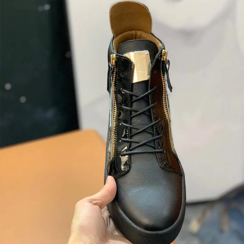

New High-Top Brand Shoes Original Real Genuine Leather Sneakers Giuseppe New Design Shoes Fashion Sneakers Of Zanotti Shoes