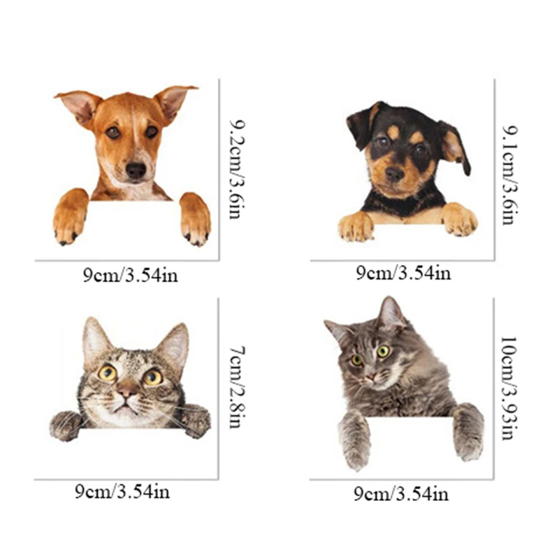 

Cat Dog Cartoon Switch Sticker 4PC/Set Animals Patterns Creative Switch Sticker Cartoon Cute Wall Stickers Cat Dog Home Decor