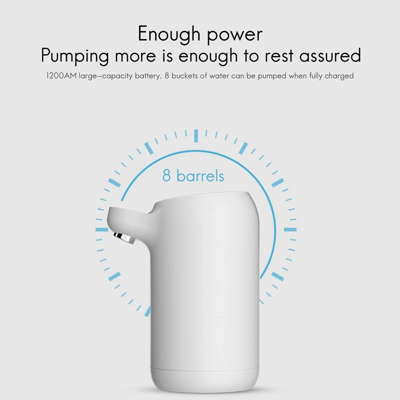 

Automatic Contact Switch Water Bottle Pump USB Mini Charge Electric Water Dispenser Gallon Drinking Bottle Home