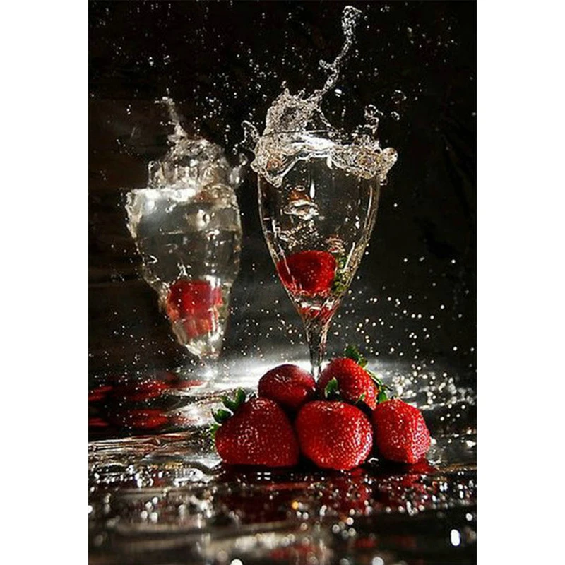 YIKEE алмазная живопись клубника своими руками 5d Новые поступления Y305|Алмазная