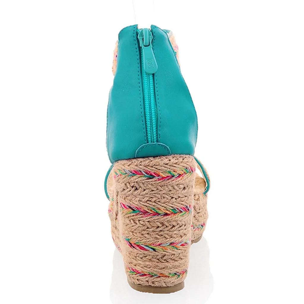 Сандалии SAGACE женские на танкетке удобные босоножки в этническом стиле толстой