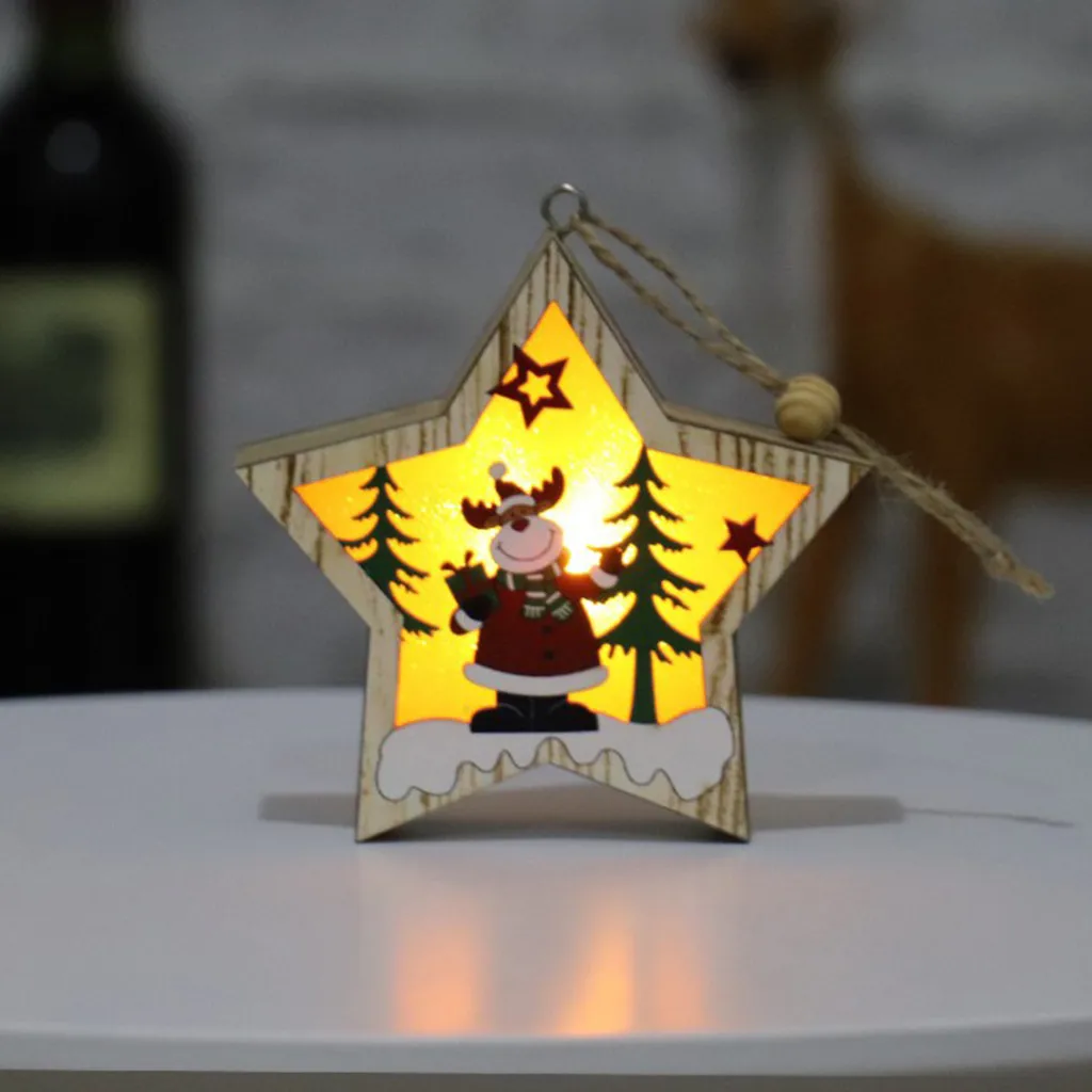 Рождественские украшения для дома led 1 шт. Рождественский деревянный navidad decoraciones
