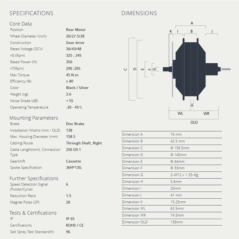 Bafang 36V 350W бесколлекторный Шестерни мотор для центрального движения для электровелосипедов задние колеса комплект для переоборудования электрического велосипеда C965 850C велосипеда Дисплей