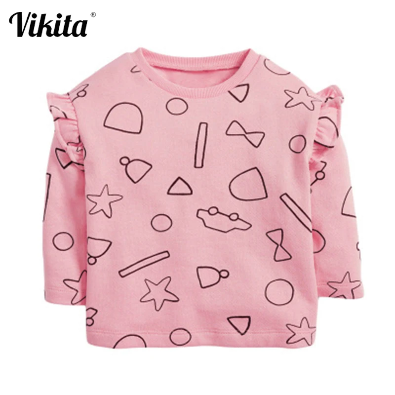 

Осенне-зимние детские свитшоты с мультипликационным принтом для маленьких девочек, топы с длинными рукавами, свитшоты для маленьких девоче...