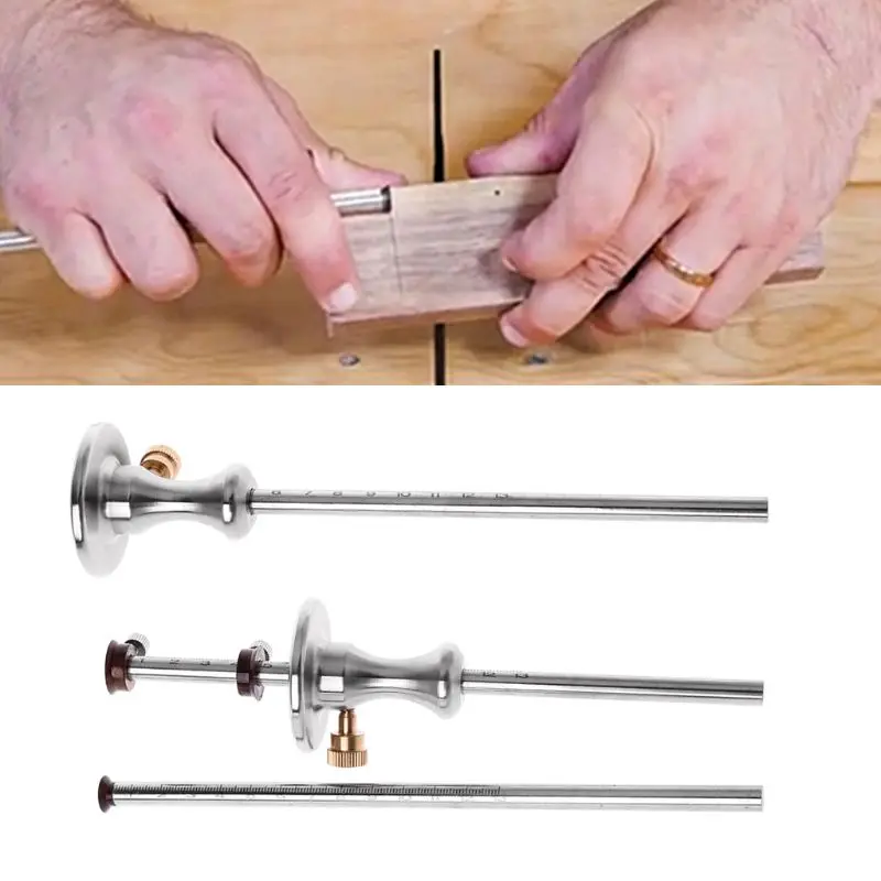 

Stainless Steel Woodworking Scribe Marking Gauge Ruler Scriber Carpenter Tool