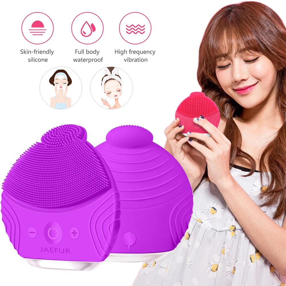 Ультразвуковая электрическая щетка для чистки лица мытья Вибрирующая удаления