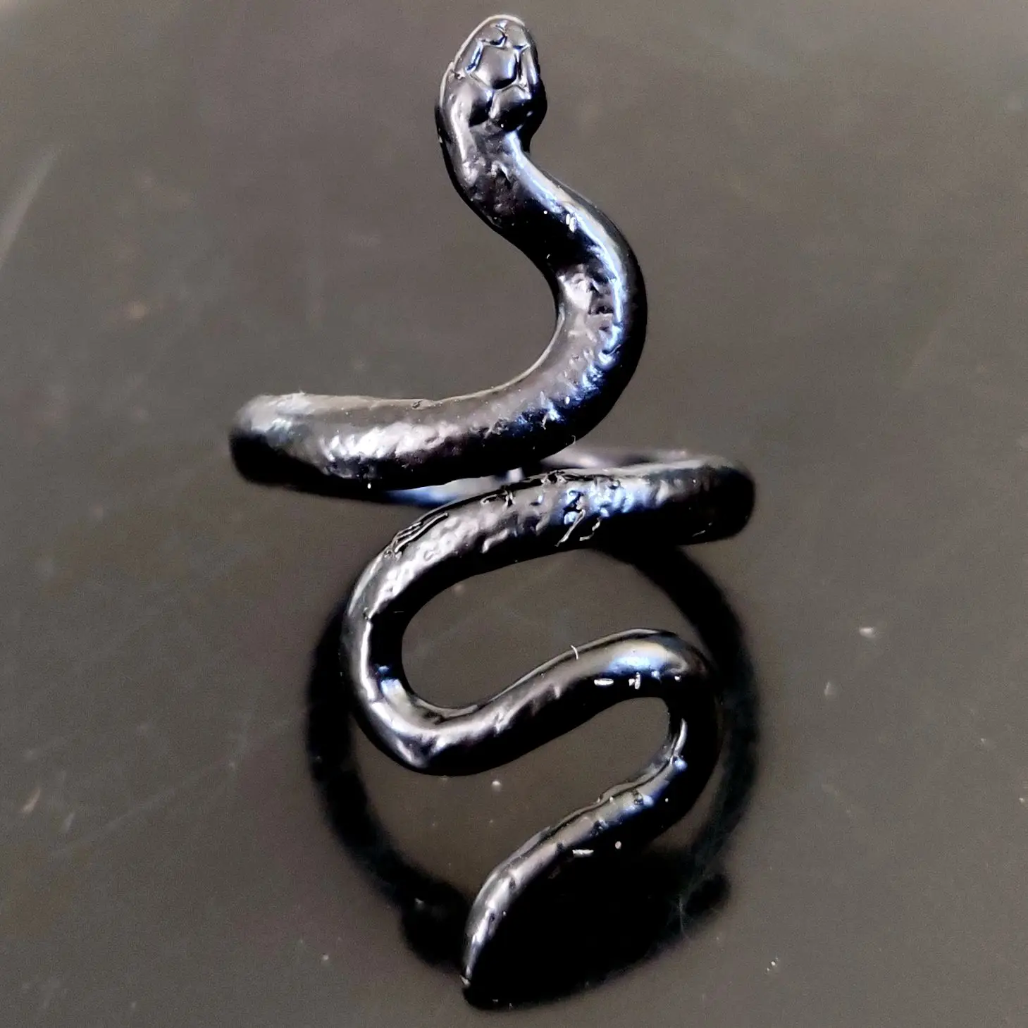 Кольцо в виде змеи с черным покрытием 20 шт./лот | Украшения и аксессуары
