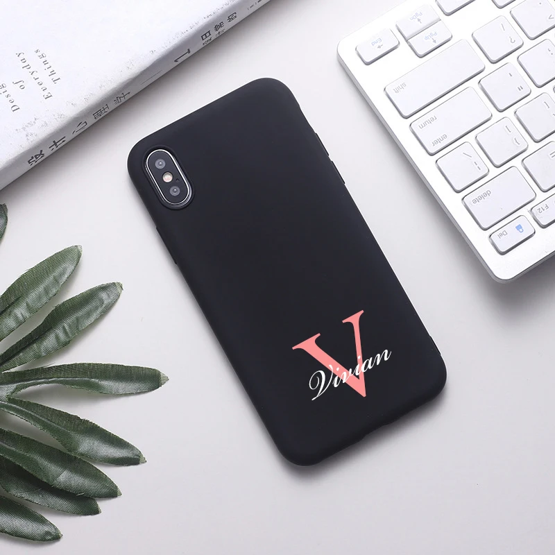 

Custom Name for iPhone 12 Case DIY Letters 12 Pro 8 Plus SE 2020 Cover Soft Silicone For iPhone 11 Pro Funda X XS Max XR 6 7 10