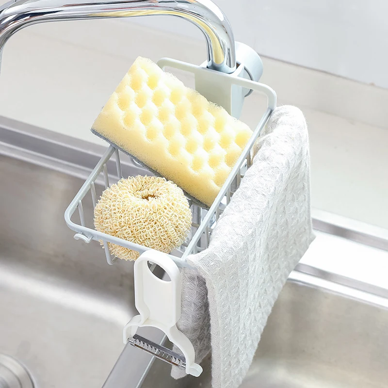 

Drain Rack Holder Storage Organizer Drying Shelf for Kitchen Sink Faucet Sponge Soap Cloth TT-best