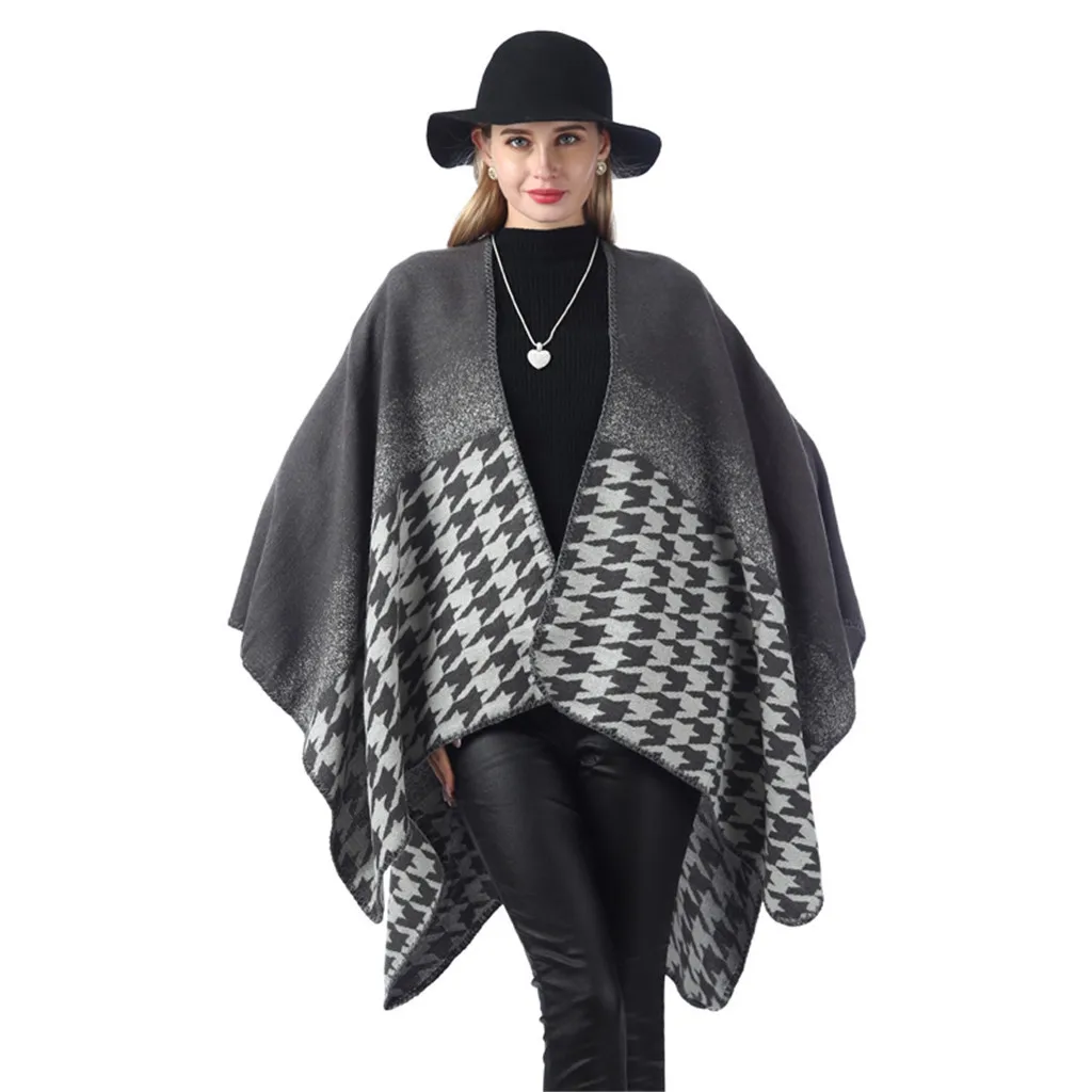 2019 зимняя шаль женский европейский и американский градиент геометрический узор