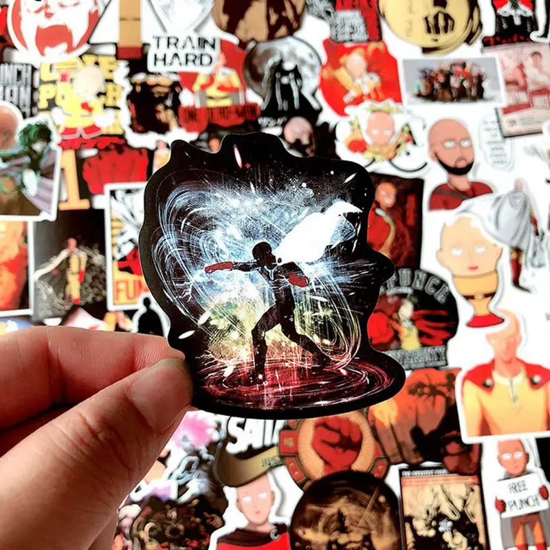 

100 Pcs/1 Set One-Punch Man Anime Sticker Skateboard Waterproof Trolley Case Laptop Skateboard Stickers Toys Gifts For Kids