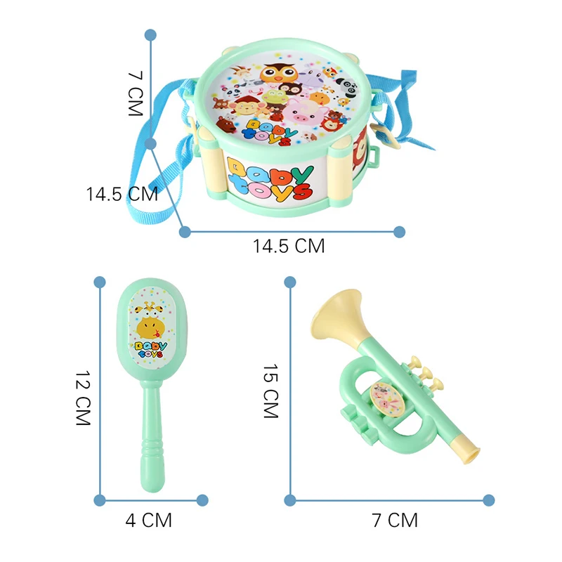 Детские мягкие музыкальные игрушки детский барабанный инструмент с радостными