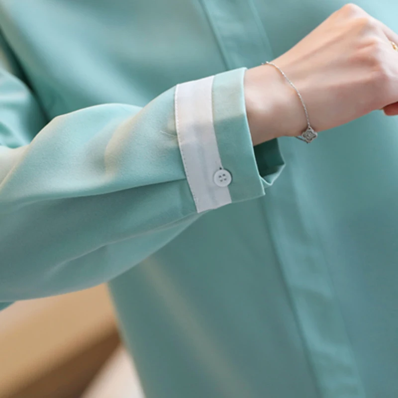 

Autumn Long-Sleeve Chiffon Blouses Women 2021 Slim Elegant Plus Size Womens Blouses Work Wear Blouses And Shirt For Women 10787