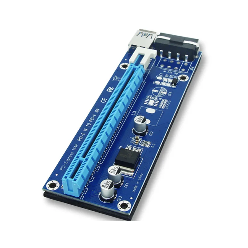 Riser VER006 переходная карта pci e 006 PCIE 1X до 16X удлинитель адаптер 60 см USB 3 0 кабель SATA 4Pin