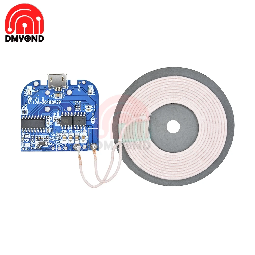 

400 PCS 5V 1A 2A 2mm-8mm Wireless Charger Module Transmitter PCBA Circuit Board Coil Fast Charging Qi Charger Board