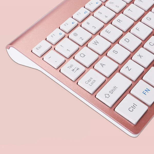 Гладкий корпус 2 4 ГГц Беспроводной клавиатура и Мышь комбо 102 ключи с низким