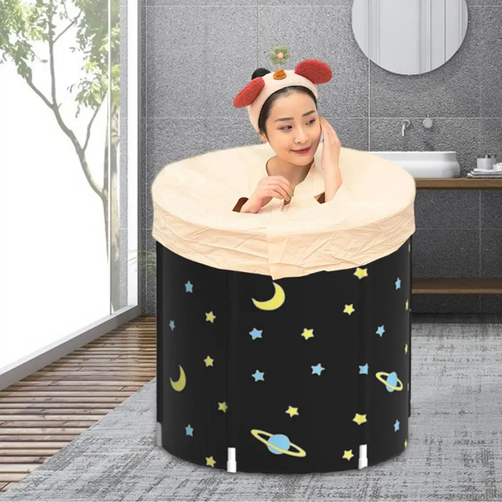 

Portable Bathtub Thickened Peach Skin Bath Barrel Foldable Free Standing Soak Eco-friendly Bathtub Easy To Install Bathtub 2020