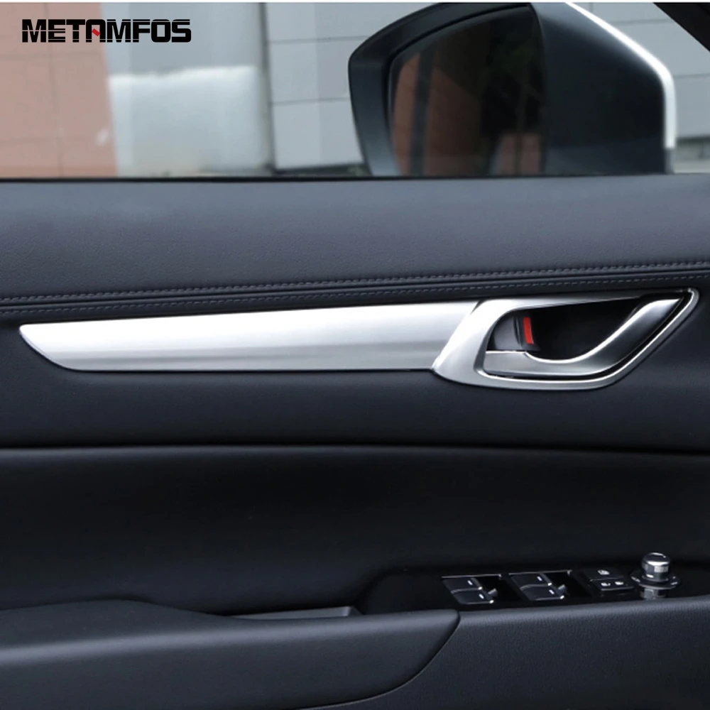 Для Mazda CX 5 CX5 KF 2017 2018 2019 карбоновое волокно внутри дверная ручка чаша крышка
