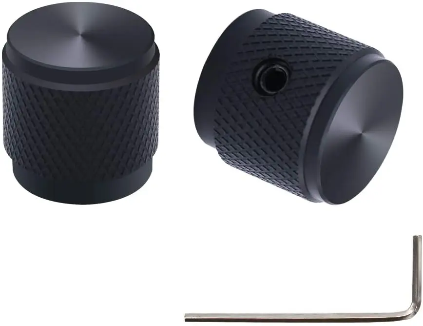 2pcs 1716mm knopf aluminium legierung potentiometer drehknopf volumen audio elektrische gitarre bass schraube typ 17x16mm dh knopf free global ship