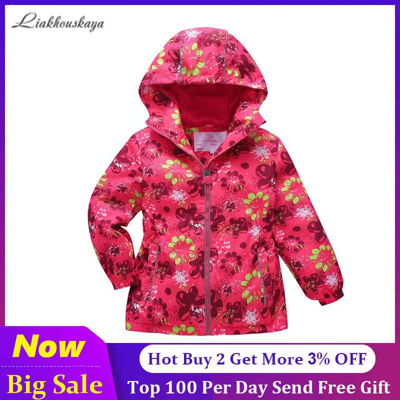 2020 Spring Children Water Proof Jacket For Girls Long Sleeve Hoodies Windbreaker Outerwear Coat Autumn 3-12t Kids |