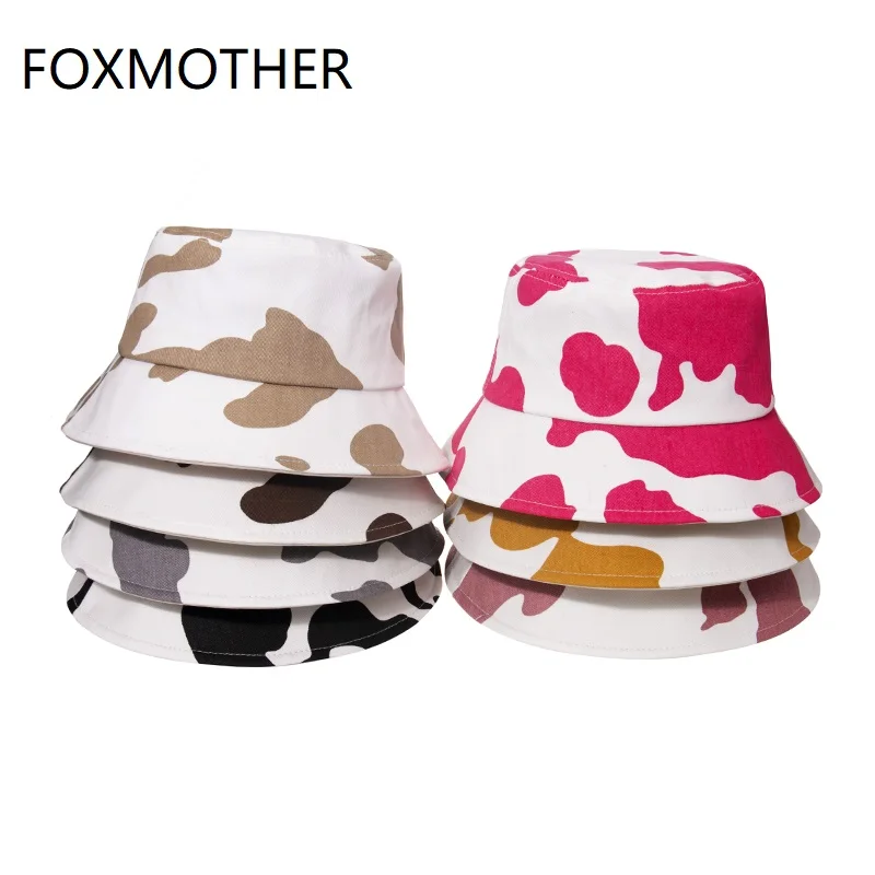 Панама Мужская/Женская хлопковая FOXMOTHER, черная, розовая, Кофейная, солнцезащитная, весенне-летняя, 2021