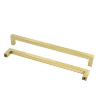 goldenwarm kitchen cabinet handles brushed brass drawer pulls handles for cabinets square bar pulls knobs 10in hole centers
