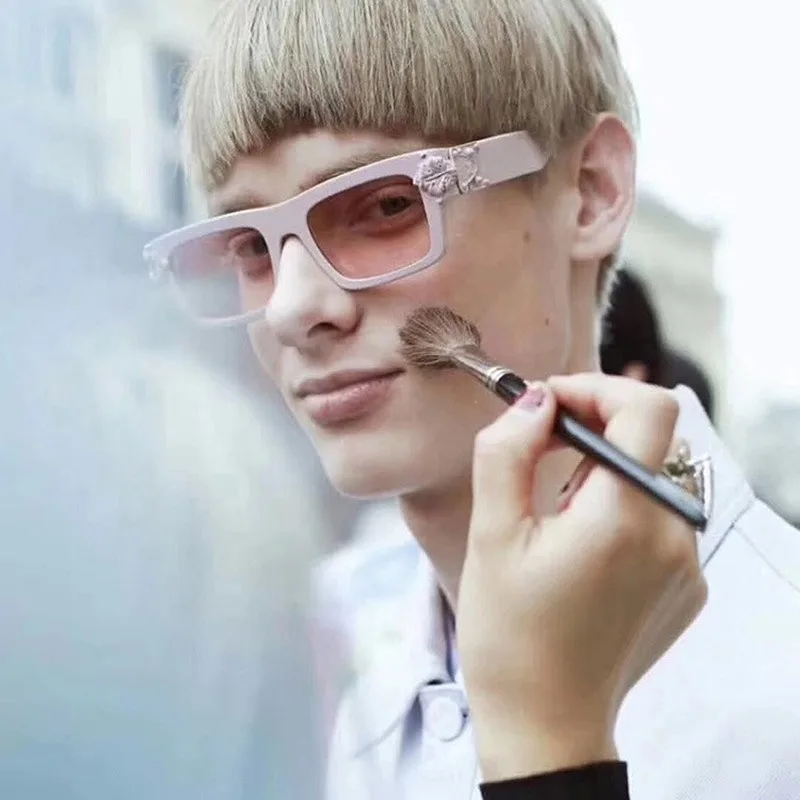 

Luxury Brand Designer Square Sunglasses 2020 Fashion Vintage Sun Glasses Men Retro Pink Black Eyeglasses Shades for Women Uv400