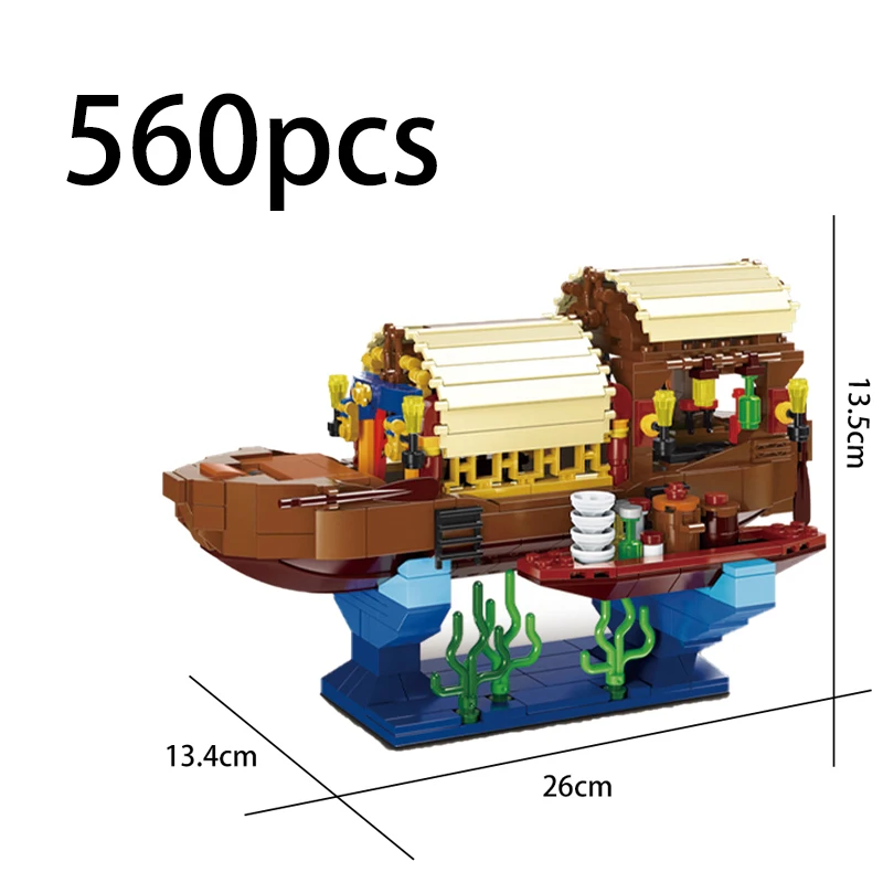 

Mini Ship Model Building Blocks Polar Research Vessel Port Tug Power Catamaran DIY Bricks Set Toys for Children Xmas Gifts