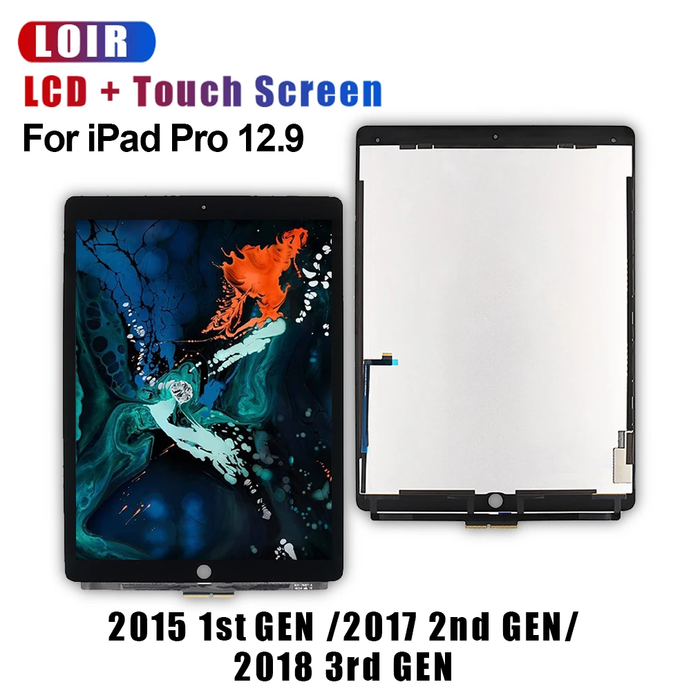 

ЖК-дисплей для iPad Pro 100% дюйма, 1/2/3 поколения, 12,9/2015, 2017/2018, кодирующий преобразователь сенсорного экрана в сборе