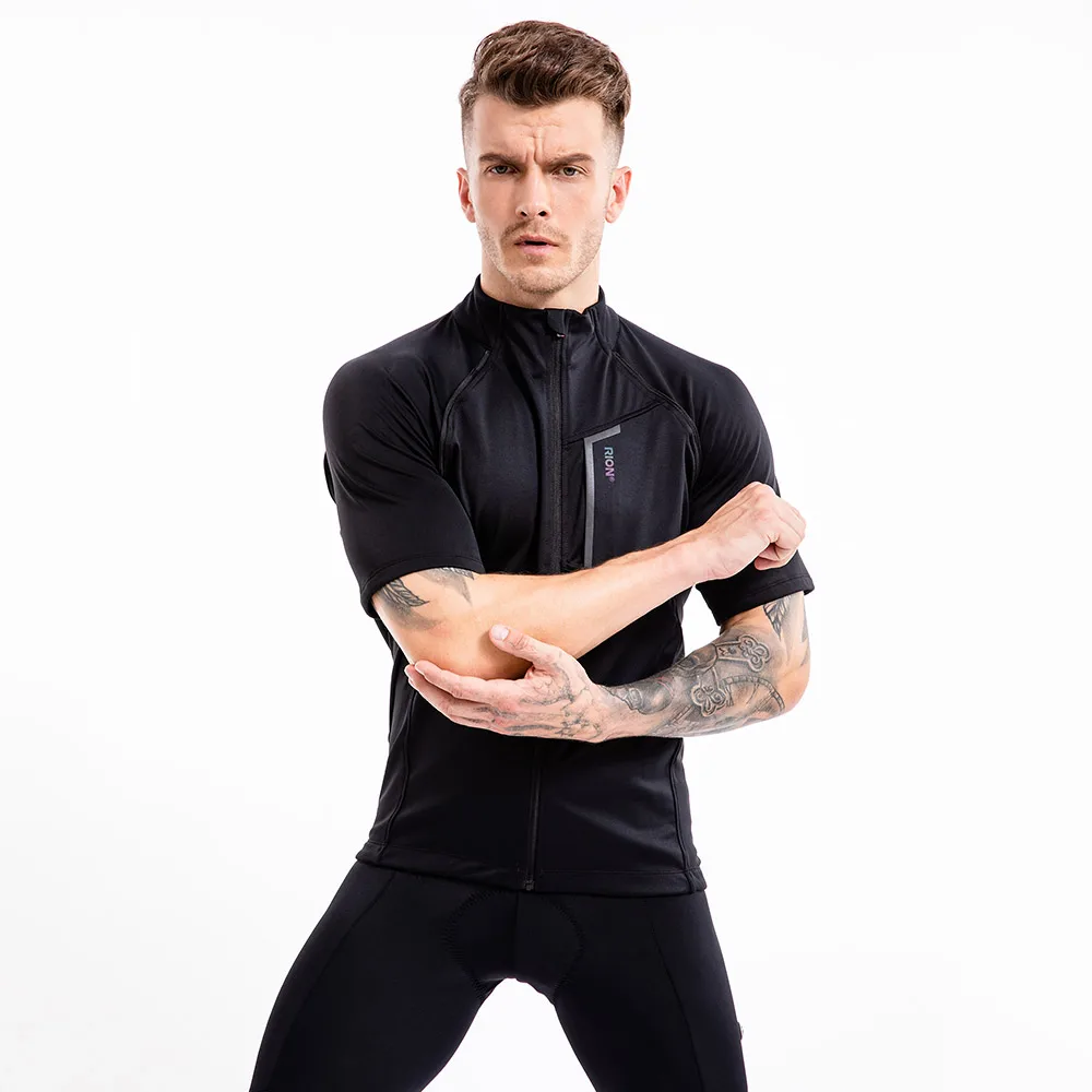 Футболка RION Мужская велосипедная со съемными длинными рукавами светоотражающая