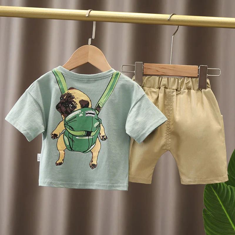 

Children's Suit New Fashion Baby Boy Girl Casual High Quality Comfortable Short-sleeved T-shirt + Shorts 2PCS Sets Kid Clothes
