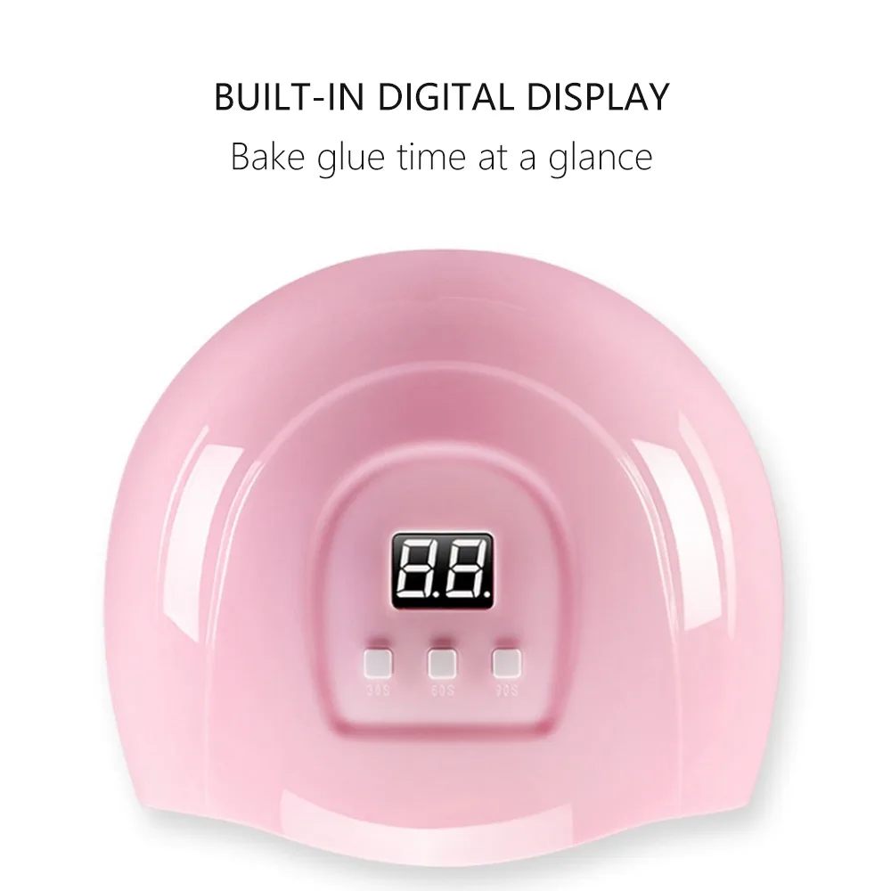 

Portable 54W Pink Nail Dryer Machine UV LED Lamp 30/60/90s Timer USB Cable Home Use Nail UV Gel Varnish Dryer LED Nail Lamp Tool