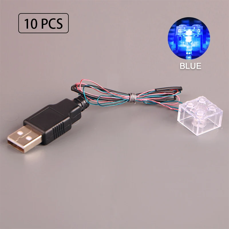 10 шт. движения уличный светильник город конструкторных блоков Детские кубики USB