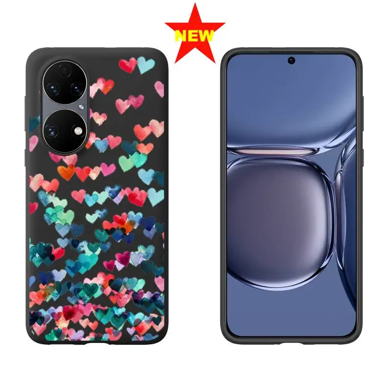 

Love Heart Phone Case For Huawei P20 P30 P40 Pro honor mate 7a 8a 9x 10i lite