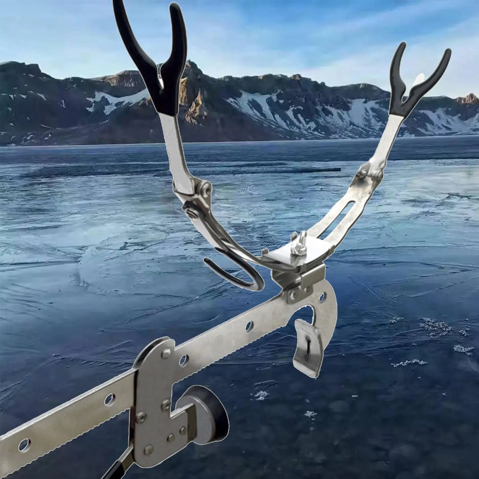 

Stainless Steel Bridge Kayak Boat Rod Support Adjustable Folding Fishing Rod Pole Holder Bracket Fishing Tackle Tool