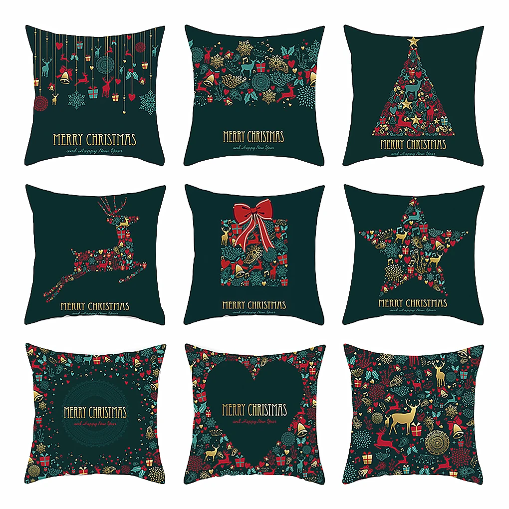 

Christmas Pillowcase Merry Christmas Decorations Throw Pillow Case Reindeer Santa Claus Cushion Cover Christmas Ornament