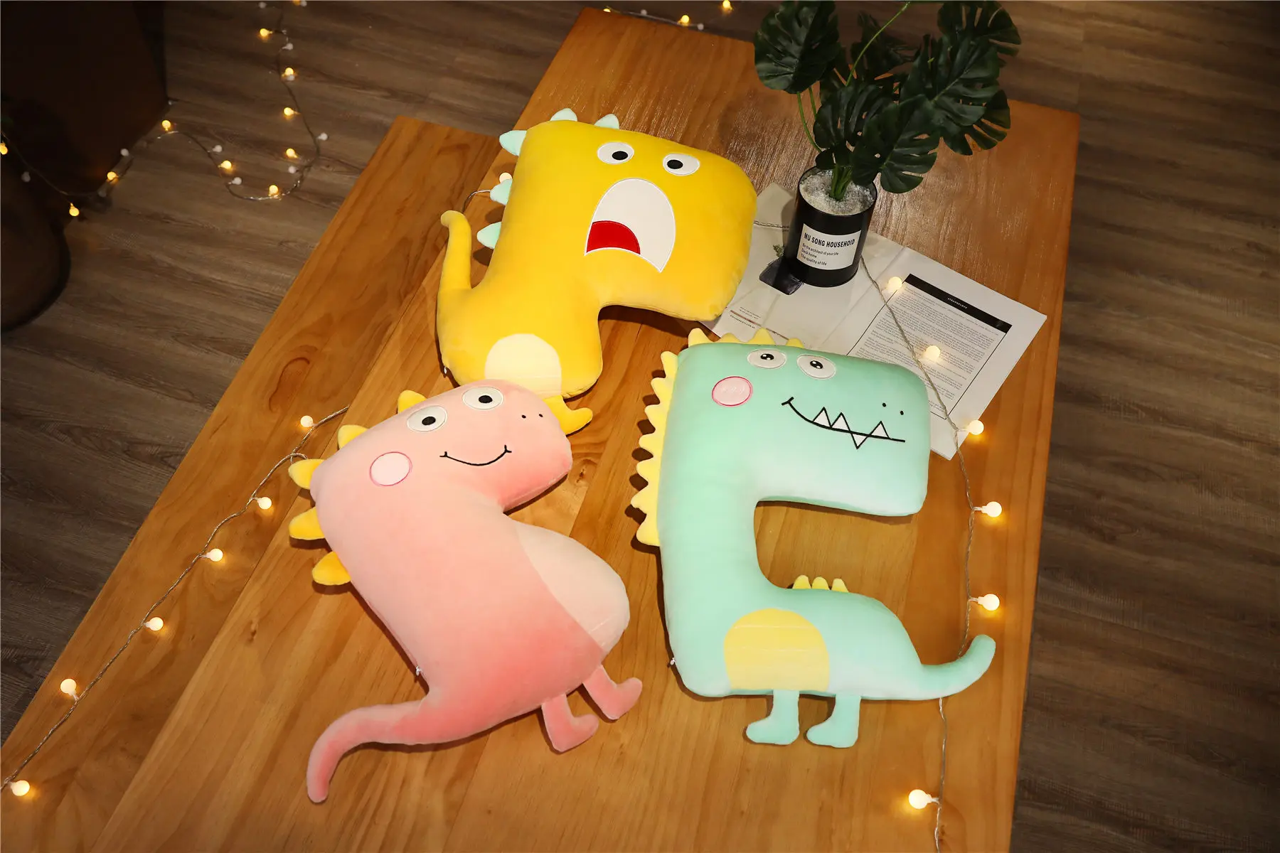

Dinosaur Cushion Body Pillows Cartoon Kids Bedroom Decoration Sofa Decorative Cushions Cute Office Chair Plush Toys Home Decor