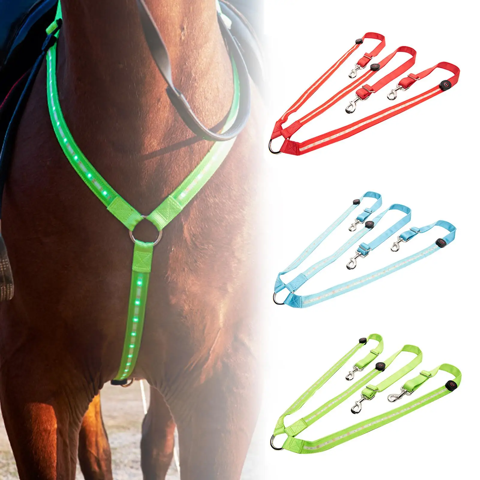 

HOT SALESï¼ï¼ï¼New Arrival Equestrian Strap Reflective Adjustable LED Flashing Horse Riding Belt for Outdoor