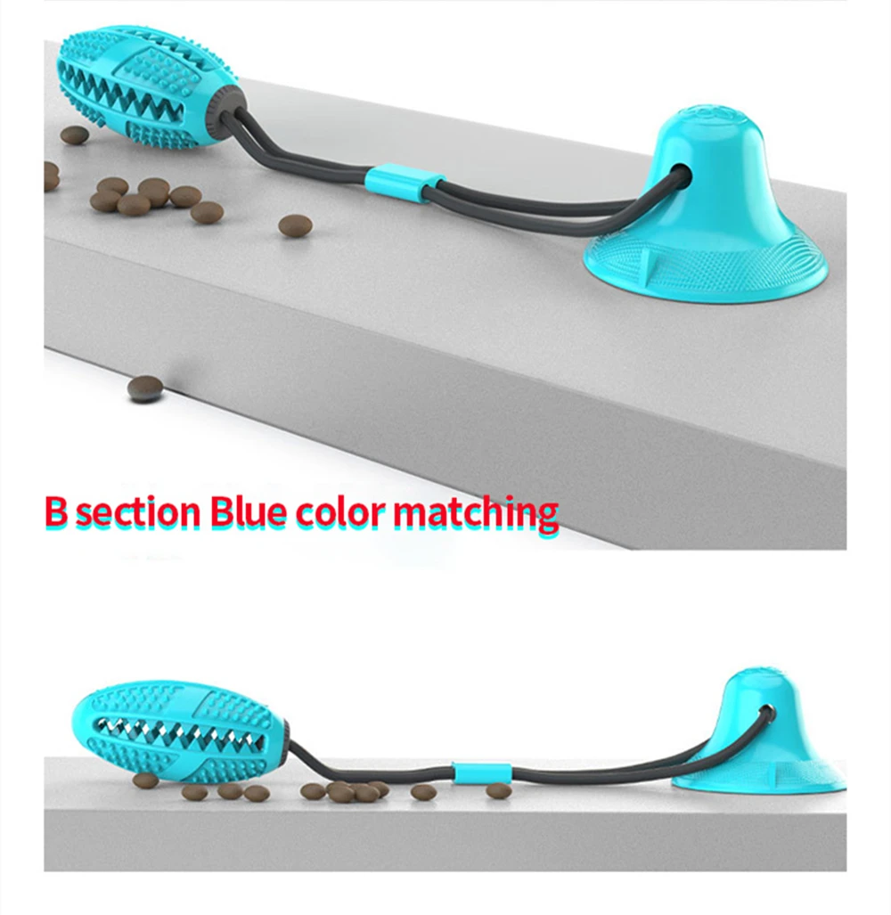 

Dog interactive rubber sucker molar bite toy elastic rope dog push ball toy pet leaking food dog teeth cleaning chewing dog toy