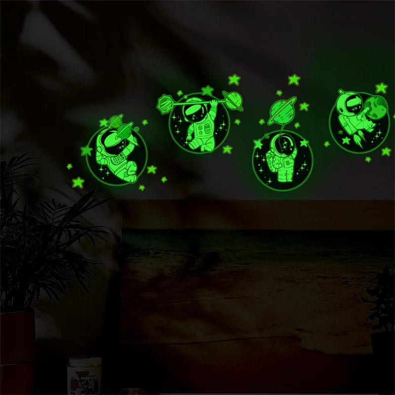 Креативная наклейка на выключатель Zollor с астронавтом Настенная Наклейка для