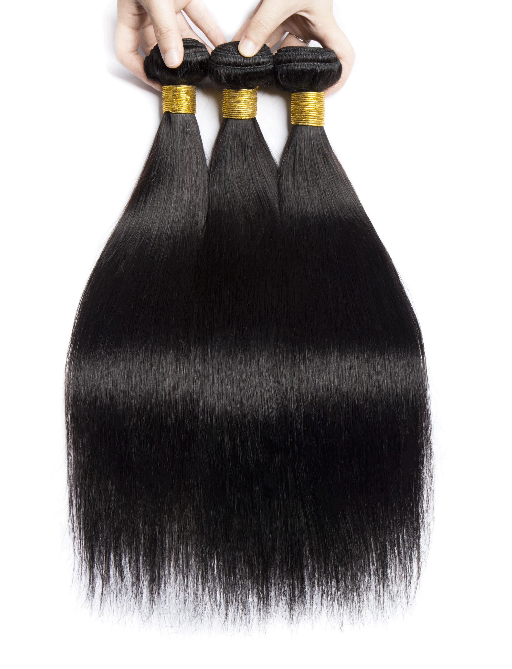 Alibele прямые пряди с застежкой Remy бразильские волнистые волосы 3 парик из