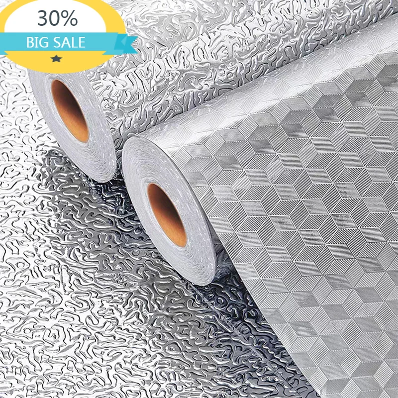 

Glossy Stove Table Wallpapers Self-adhesive Waterproof Kitchen Disinfection Cabinet Sticker Refrigerator Refurbish Wall Stickers