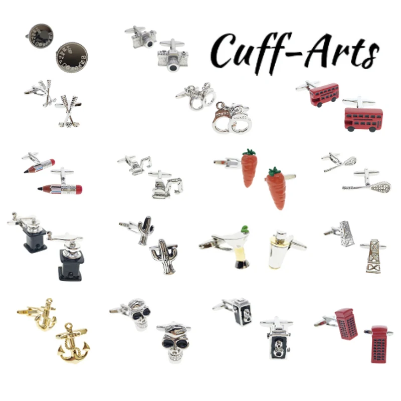 Запонки Новый модный дизайн мужские французские запонки на пуговицах золотые