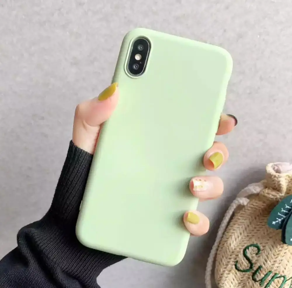 Жидкий силиконовый чехол для iphone x xr xs max 8 plus 7plus 7 без логотипа идеальный