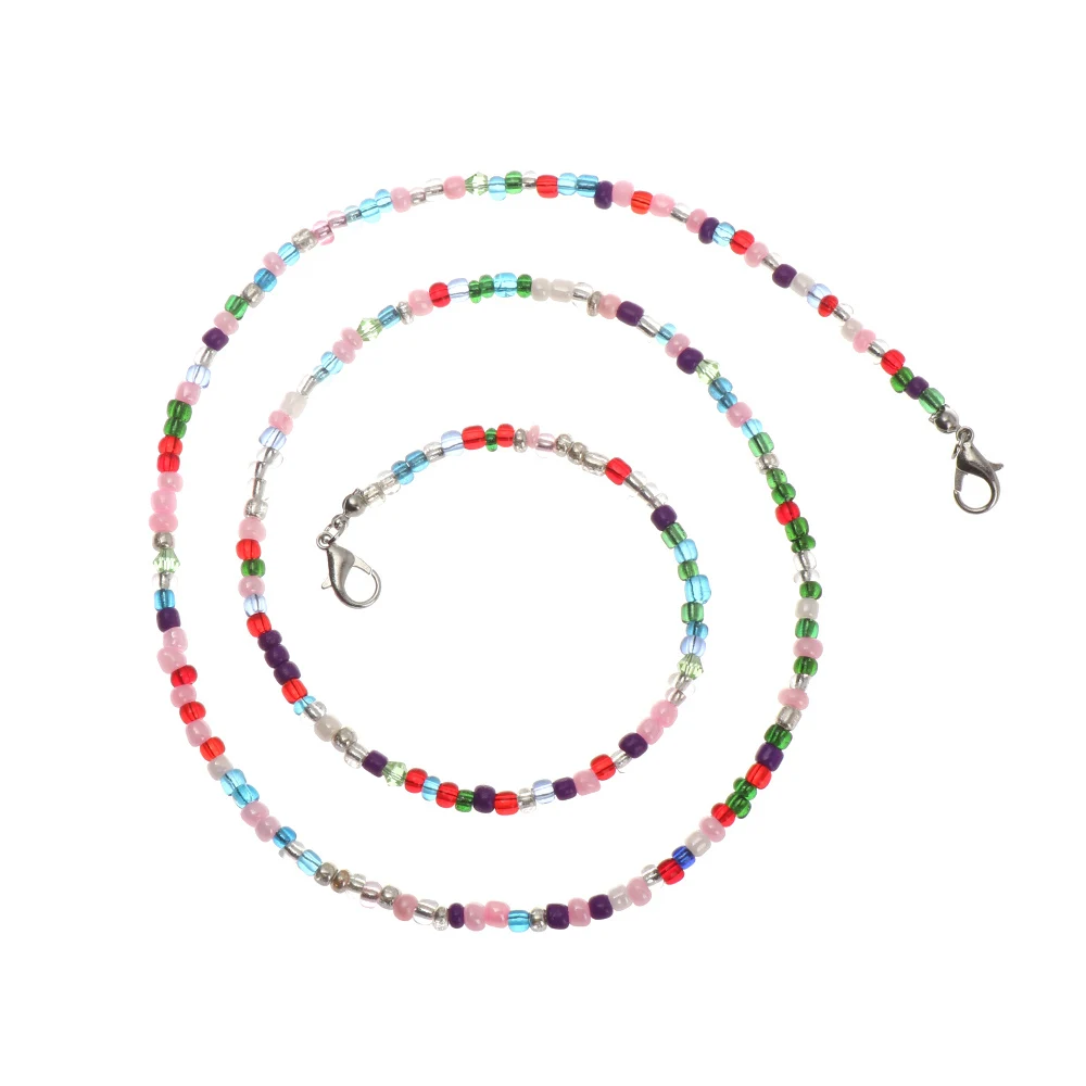 

1PC New Fashion Unisex Anti-lost Acrylic Beaded Chain Face Mask Lanyards Reading Glasses Chain Neck Straps Mask Cord Holder