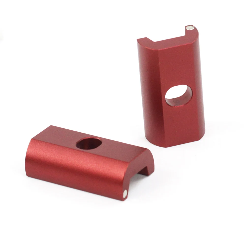 2pcs C buckle red SILVEROCK СПЛАВ ШАРНИР зажимной рычаг предельная гайка легко оболочка Магнитная для Brompton 3Sixty складной велосипед C пряжкой Brompton аксессуары - Цвет: 2pcs C buckle red