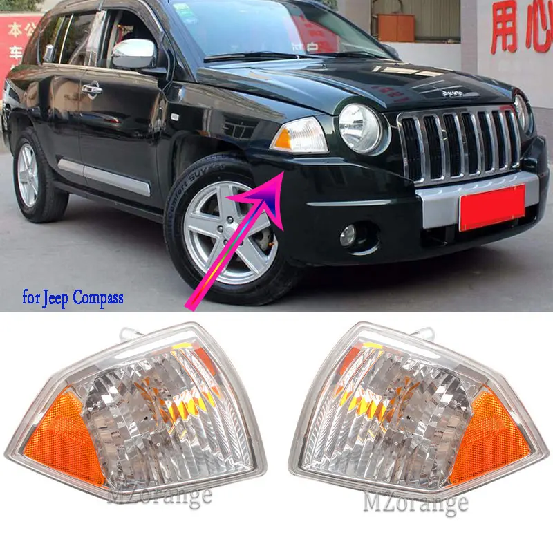 Corner Light Turn Signal Light for Jeep Compass 2007-2010 Headlight Headlights Corner Lamp Side Marker Parking Light Turning