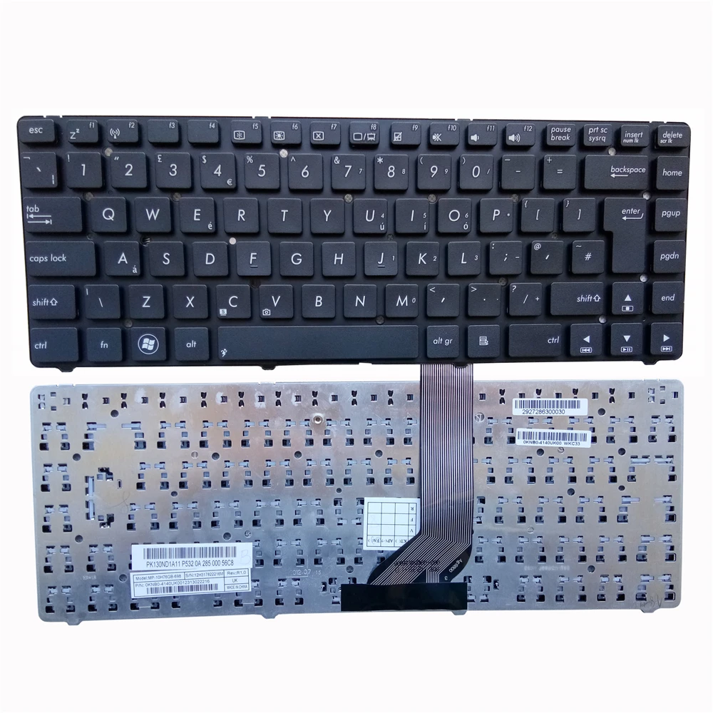 

Laptop Keyboard For ASUS K45 A45 A85 A85V R400 K45VD A45VM R400V US UK keyboard