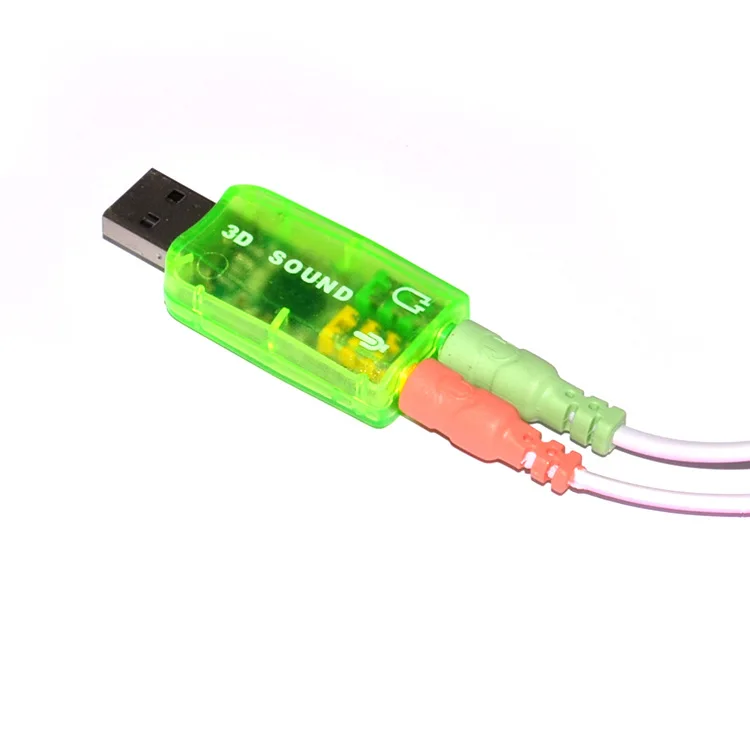 USB звуковая карта Внешний 5 1 канал интерфейс для наушников Микрофон без драйвера